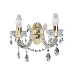 Marie Therese Brass and Crystal Wall Light 699-2