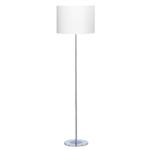 Carter Chrome & White Shade Single Floor lamp 7550CC