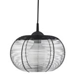 Black And Silver Caged Dome Pendant Light 8541SI
