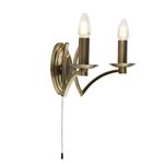 Ascot Double Antique Brass Wall Light 41312-2AB