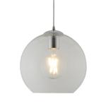 Balls LED Polished Chrome Round Clear Glass Single Pendant Ceiling Light 1621CL