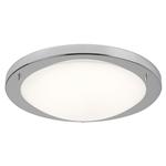 Geneva IP44 Bathroom LED Round Satin Silver Flush Ceiling Light 8703SS