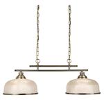 Bistro 2 Double Antique Brass Pendant Bar Ceiling light 3592-2AB