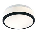 Cheese Black/Opal Flush Fitting Ceiling Light 7039-28-bk