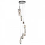 Linen Chrome Finished 9 Light Stairwell Pendant 1939-9CC