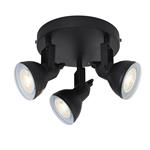 Focus LED Black Multi-Directional Triple Spotlight 1543BK