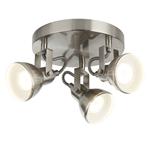Focus LED Satin Silver Multi-Directional Triple Spotlight 1543SS