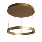 Layla LED Gold Metal And Opal Gesture Controlled Round Large Pendant 30411GO