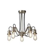 Olivia Satin Silver Five Arm Ceiling Light 1065-5SS