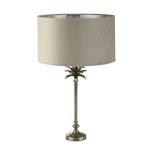 Palm Antique Nickel And Taupe Table Lamp 81210TA