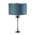 Palm Antique Nickel And Teal Table Lamp 81210TE