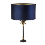 Palm Black And Antique Brass And Navy Table Lamp 81211AZ