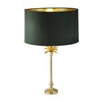 Palm Satin Brass And Green Table Lamp 81210GR