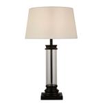 Pedestal Matt Black/Clear Glass Table Lamp 5141BK