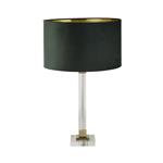 Scarborough Crystal And Brass Metal Table lamp With Green Shade 67522GR