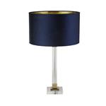 Scarborough Crystal And Brass Metal Table lamp With Navy Shade 67522AZ