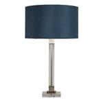 Scarborough Crystal And Satin Nickel Table lamp With Light Teal Shade 67521TE