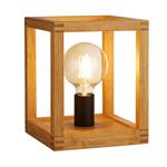 Square Black & Wooden Table Lamp 54742-1NA