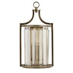 Victoria Antique Brass Crystal Glass Wall Light 8571AB