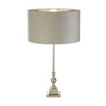 Whitby Chrome and Light Grey Table Lamp 81214GY