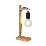 Woody Matt Black & Wood Table Lamp 95041-1BR