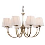 Langham 8 Arm Ceiling Fitting With Pleated Shades 4864AB