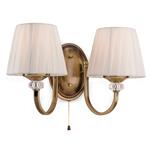 Langham Switched Double Crystal Wall Light 4862AB