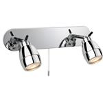 Marine Switched Double Head Chrome Wall Light 9502CH