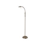 Milan Antique Brass Dimmable LED Reading Floor Lamp 4927AB
