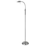 Milan Brushed Steel Dimmable LED Reading Floor Lamp 4927BS