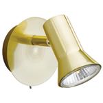 Magnum Brushed Brass Switched Single Spot Light 6090BB