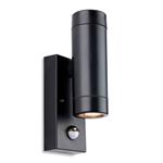Jolene PIR Black Resin Outdoor Double Wall Light 9122-45BK