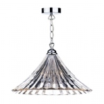 Ardeche Polished Chrome And Clear Pendant Light ARD868