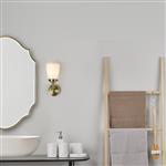 Caden IP44 Antique Brass Bathroom Wall Light CAD0775