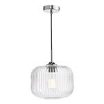 Demarius Polished Chrome And Clear Glass Pendant Light DEM0108
