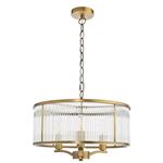 Evelyn 3 Light Bronze And Glass Rod Pendant Fitting EVE0363