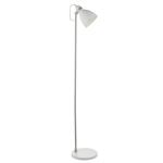 Frederick White and Satin Chrome Adjustable Floor Lamp FRE4902