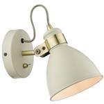 Frederick Antique Brass and Cream Switched Wall Light FRE0733