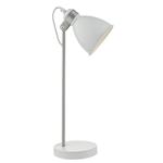 Frederick White/Satin Chrome Table Lamp FRE4202