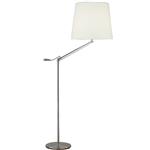 Infusion Satin Chrome Floor Lamp White Shade INF4946