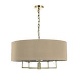 Jamelia Antique Brass/Taupe 5 Light Ceiling Pendant JAM0501