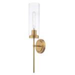 Jodelle Bronze And Clear Ribbed Glass Single Wall Light JOD0763
