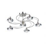Luther 6 Light Satin Chrome Ceiling Fitting LUT0646