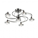 Luther Black Chrome 6 Light Ceiling Fitting LUT0667