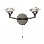 Luther Black Chrome Double Wall Light LUT0967