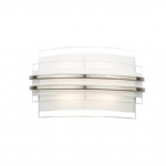 Sector LED 260mm Glass and Chrome Wall Light SEC072