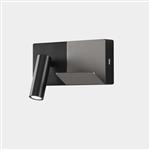 Elamp Mini Black & Satin Nickel LED USB & Reading Wall Light 05-8329-05-81