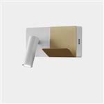 Elamp Mini White & Matt Gold LED USB & Reading Wall Light 05-8329-14-DN