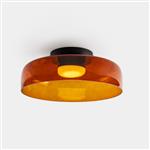 Levels 1 Large 420mm LED Amber Glass Dimmable Semi Flush Fitting 15-A133-05-15