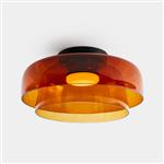 Levels 2 LED 420mm Amber Double Glass Dimmable Ceiling 15-A135-05-15